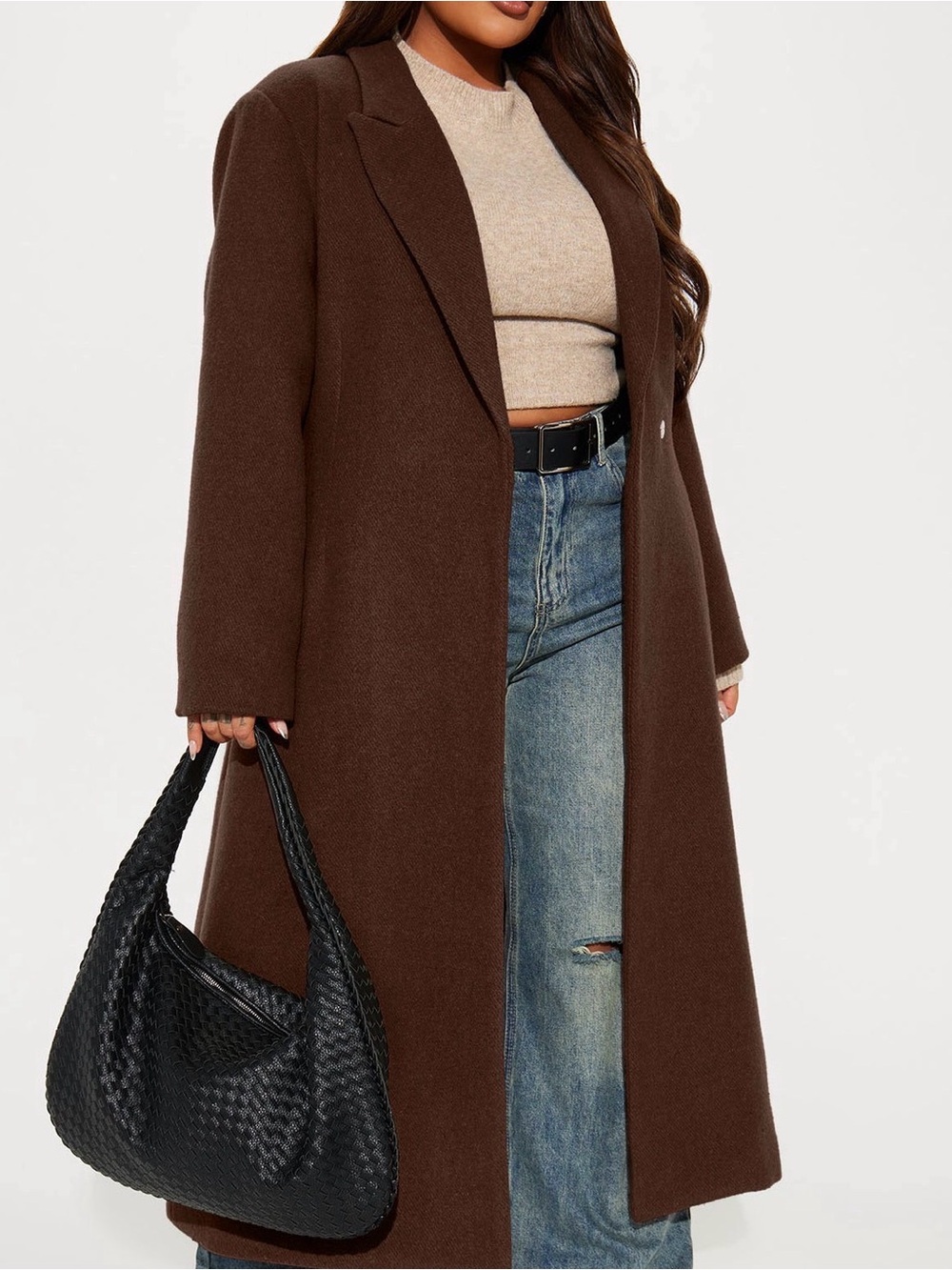 Long Brown Wool Coat